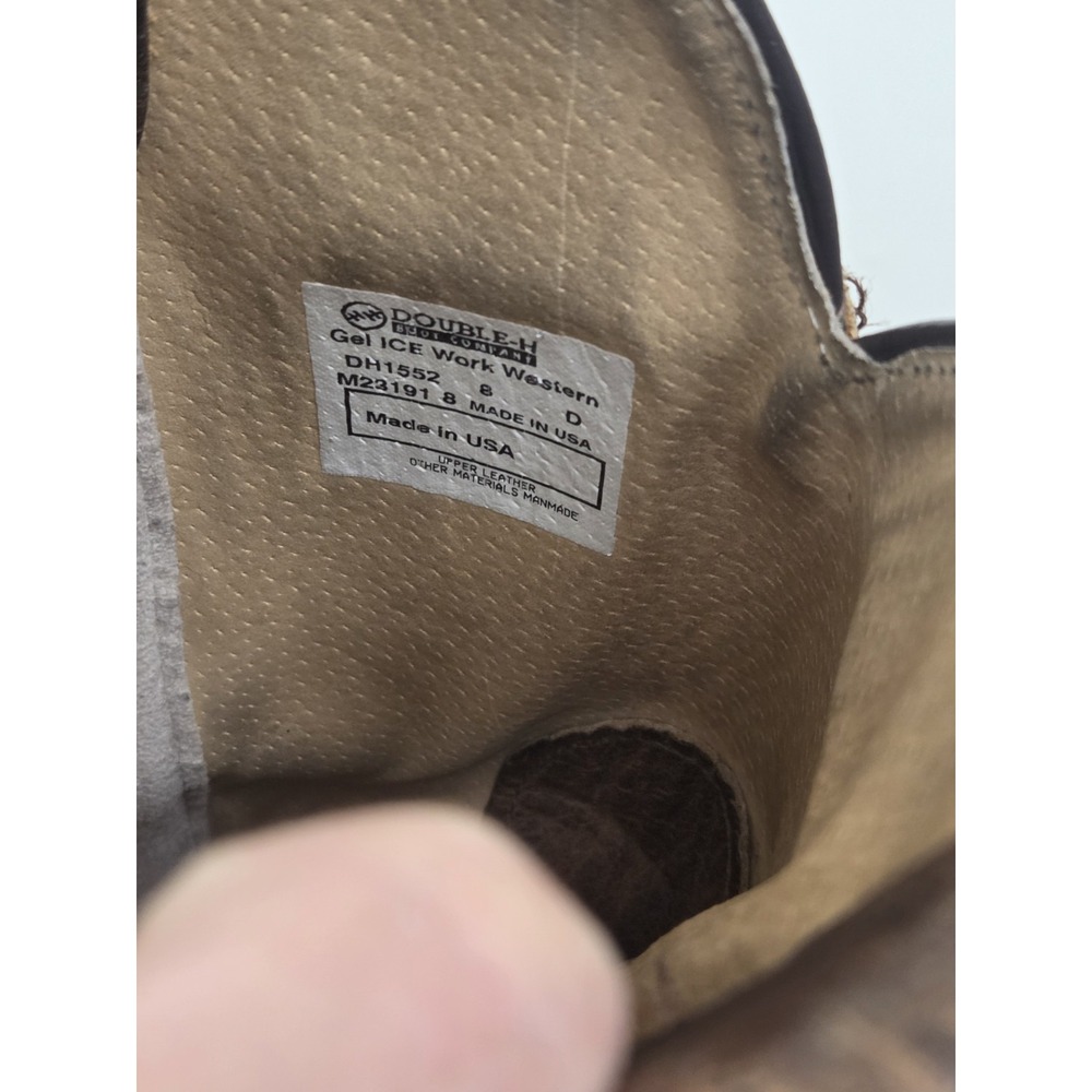 Double H Men's Dylan 12"  8 D Western Work Boots Gel Ice Cowboy DH1552 USA Made - Picture 6 of 11